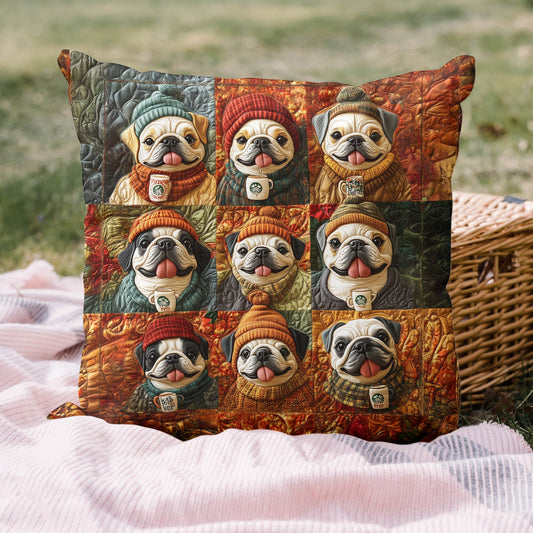 Autumn Bulldog Quilted Pillow Case PNL03