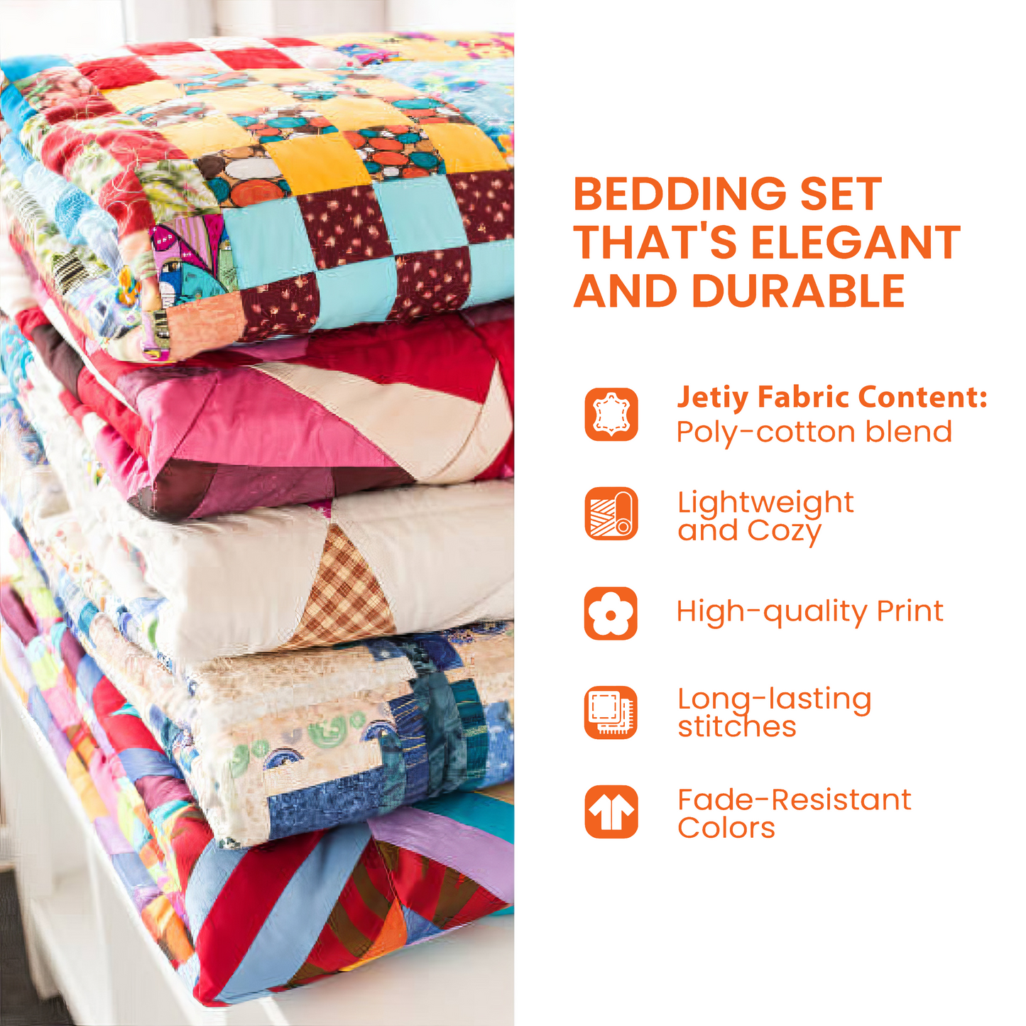 Crackling Fire 3-Piece Quilted Bedding Set GFTOAB1067