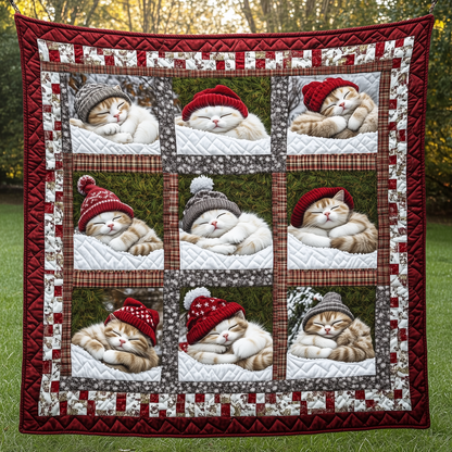 Sleeping Cat Quilted Blanket ACDRSTL25