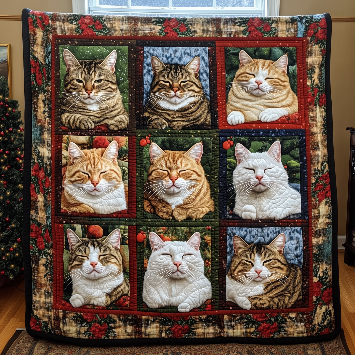 Cozy Cat Quilted Blanket ACDRSTL41