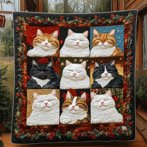 Cozy Cat Quilted Blanket ACDRSTL42