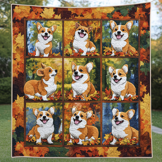 Warm Baby Corgi Quilted Blanket ODDRSTL062