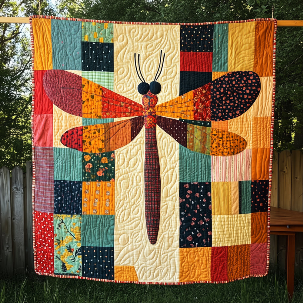 Dragonfly Vibe Quilted Blanket ADDRSTL103