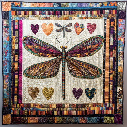 Elegant Dragonfly Quilted Blanket ADDRSTL109