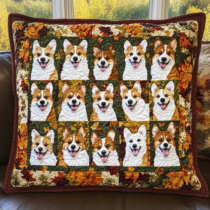 Autumn Corgi Quilted Pillow Case ODDRSTL116