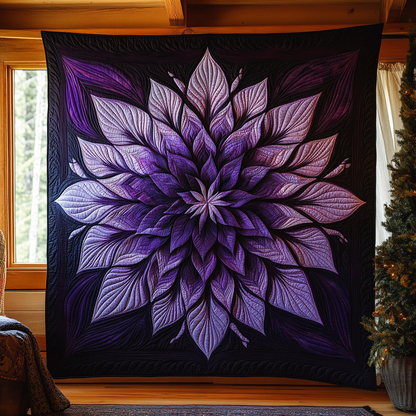 Purple Blooming Mystery Quilted Blanket ANDRSTL141