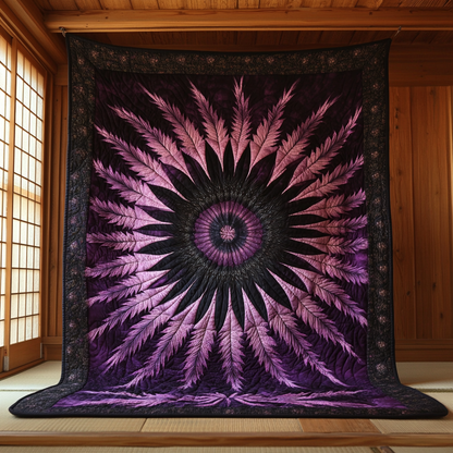 Purple Blooming Mystery Quilted Blanket ANDRSTL149