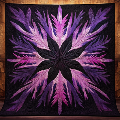 Purple Blooming Mystery Quilted Blanket ANDRSTL151