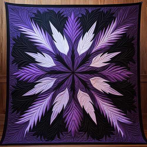 Purple Blooming Mystery Quilted Blanket ANDRSTL152