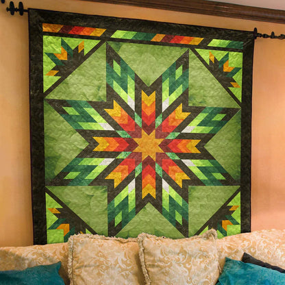 Native Star Art Quilted Blanket ANDRSTLUP001