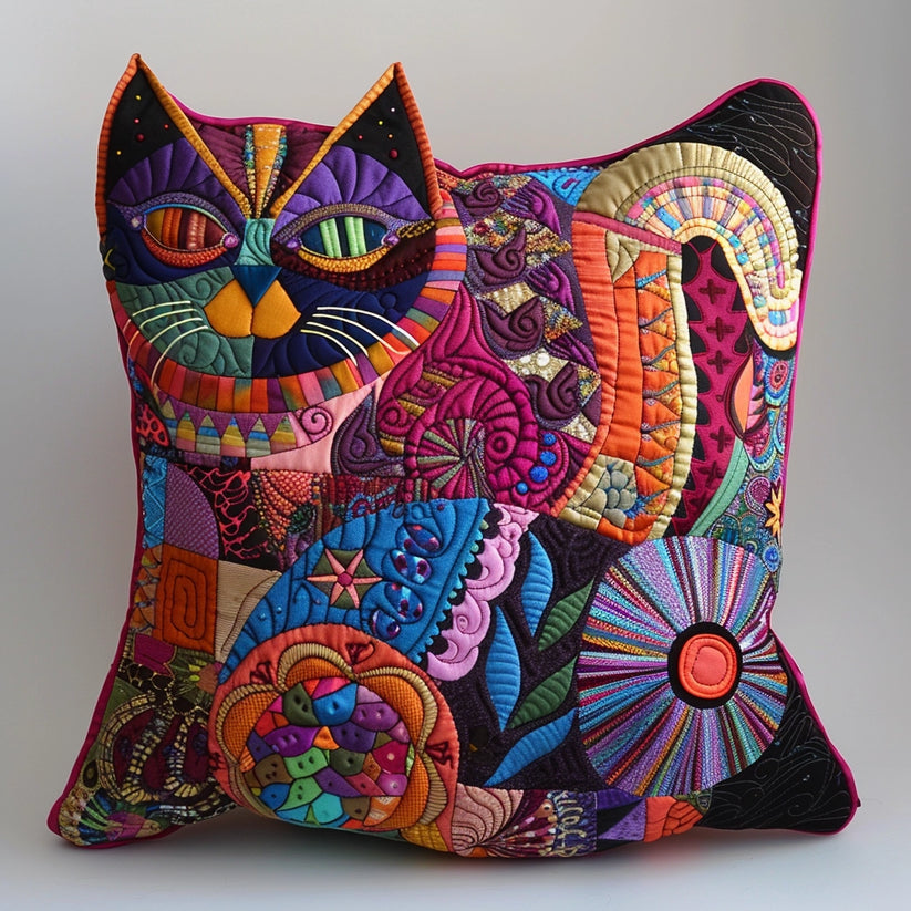 Cat Art Quilted Pillow Case ACDRSTLUP0014