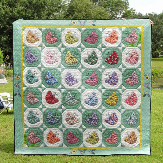 Butterfly Ribbon Bow Quilted Blanket UBDRSTLUP002