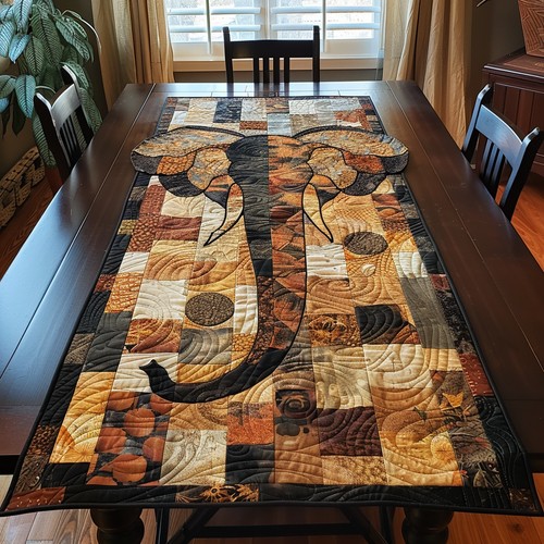 Elephant Safari Quilted Table Runner NCU0TH828