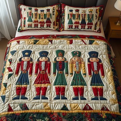 Christmas Nutcracker 3-Piece Quilted Bedding Set GFTOAB046