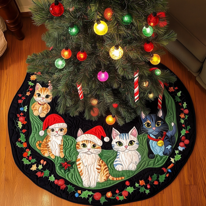 Christmas Cat Quilted Tree Skirt GFTOAB060