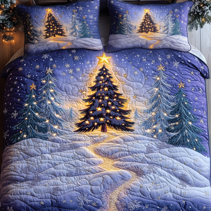 Christmas Tree 3-Piece Quilted Bedding Set GFTOAB1004