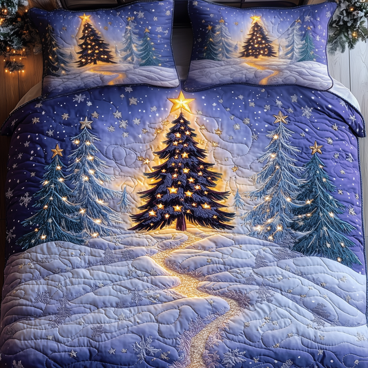 Christmas Tree 3-Piece Quilted Bedding Set GFTOAB1004