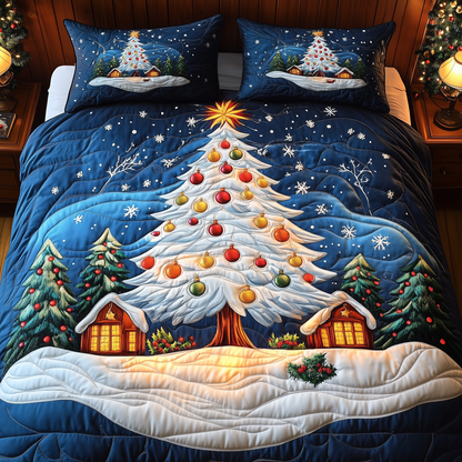 Christmas Tree 3-Piece Quilted Bedding Set GFTOAB1008