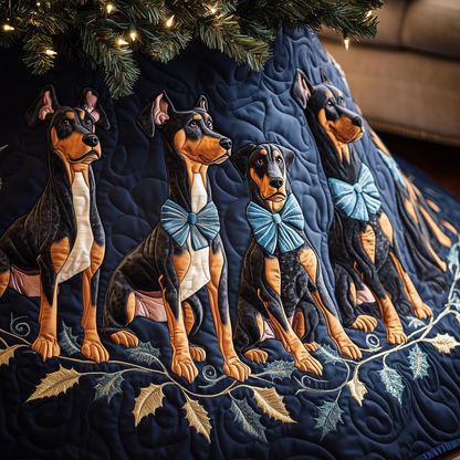 Christmas Doberman Quilted Tree Skirt GFTOAB1009