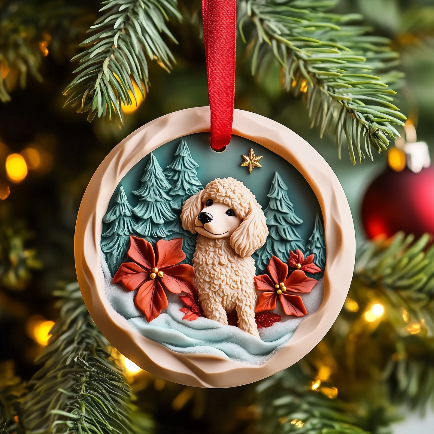 Poodle Mica Ornament GFTOAB1044