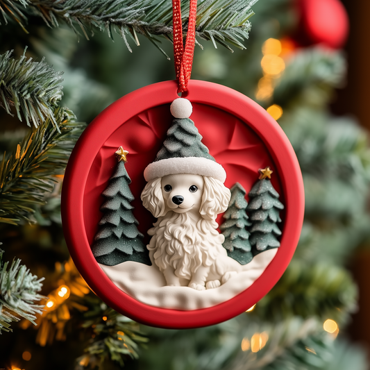 Poodle Mica Ornament GFTOAB1048