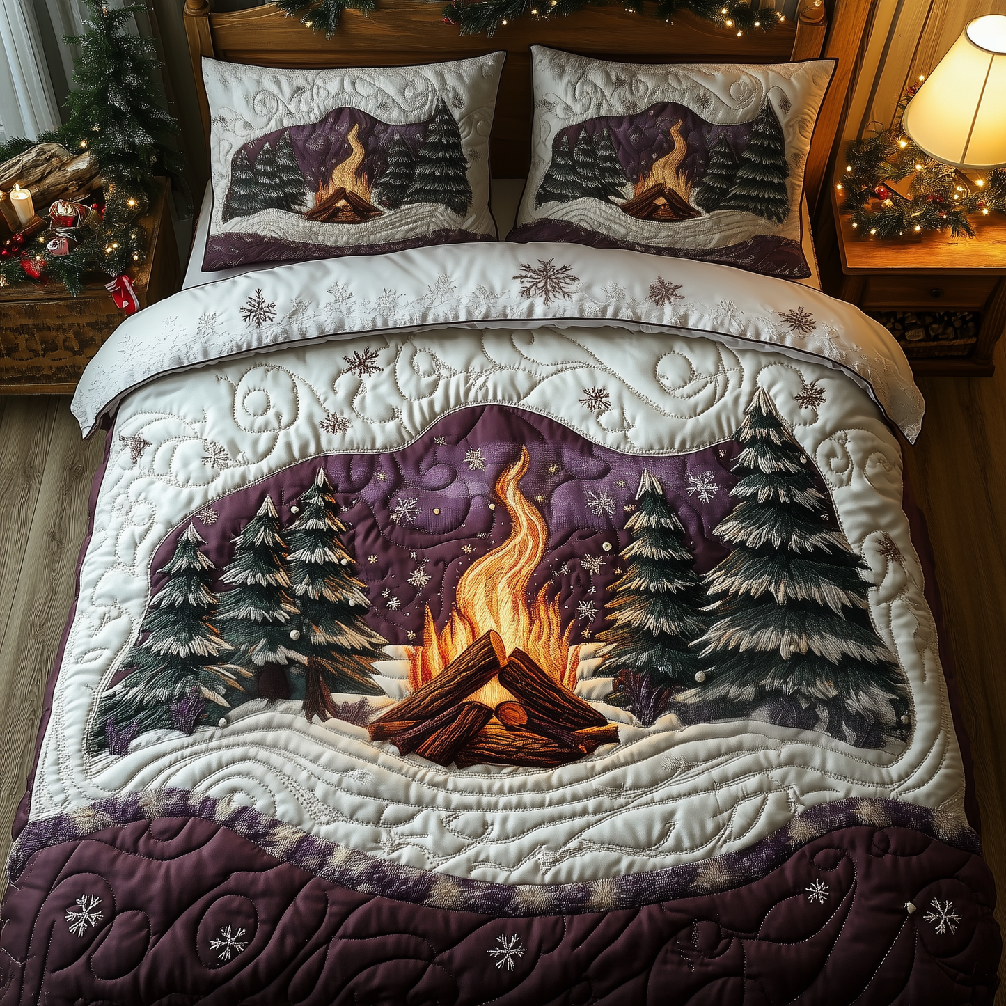 Cozy Winter 3-Piece Quilted Bedding Set GFTOAB1059