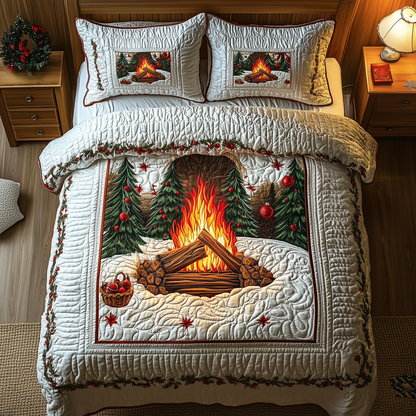 Crackling Fire 3-Piece Quilted Bedding Set GFTOAB1062