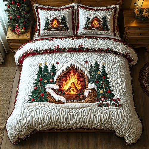 Crackling Fire 3-Piece Quilted Bedding Set GFTOAB1064