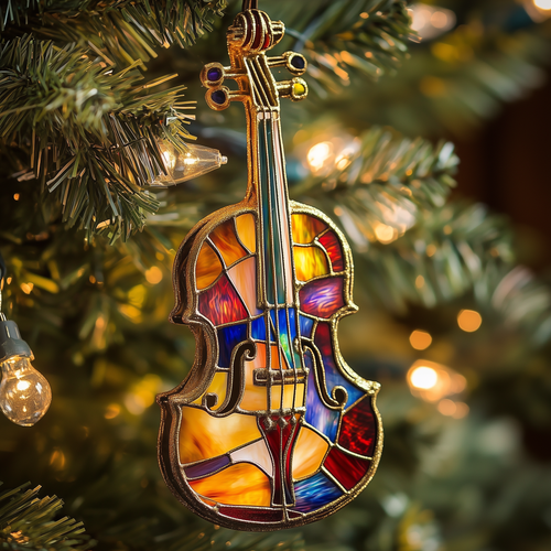 Colorful Violin Mica Ornament GFTOAB1130