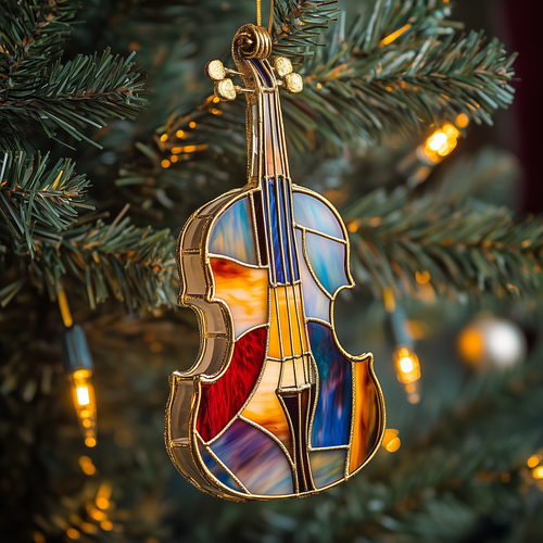 Colorful Violin Mica Ornament GFTOAB1131