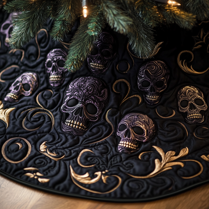 Christmas Skull Quilted Tree Skirt GFTOAB1146