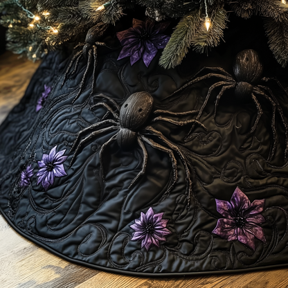 Christmas Black Spiders Quilted Tree Skirt GFTOAB1152