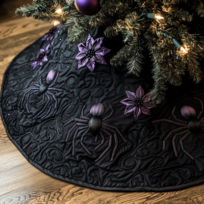 Christmas Black Spiders Quilted Tree Skirt GFTOAB1155