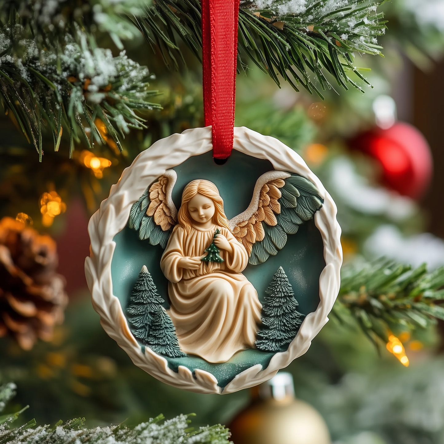 Christmas Angel Mica Ornament GFTOAB1172