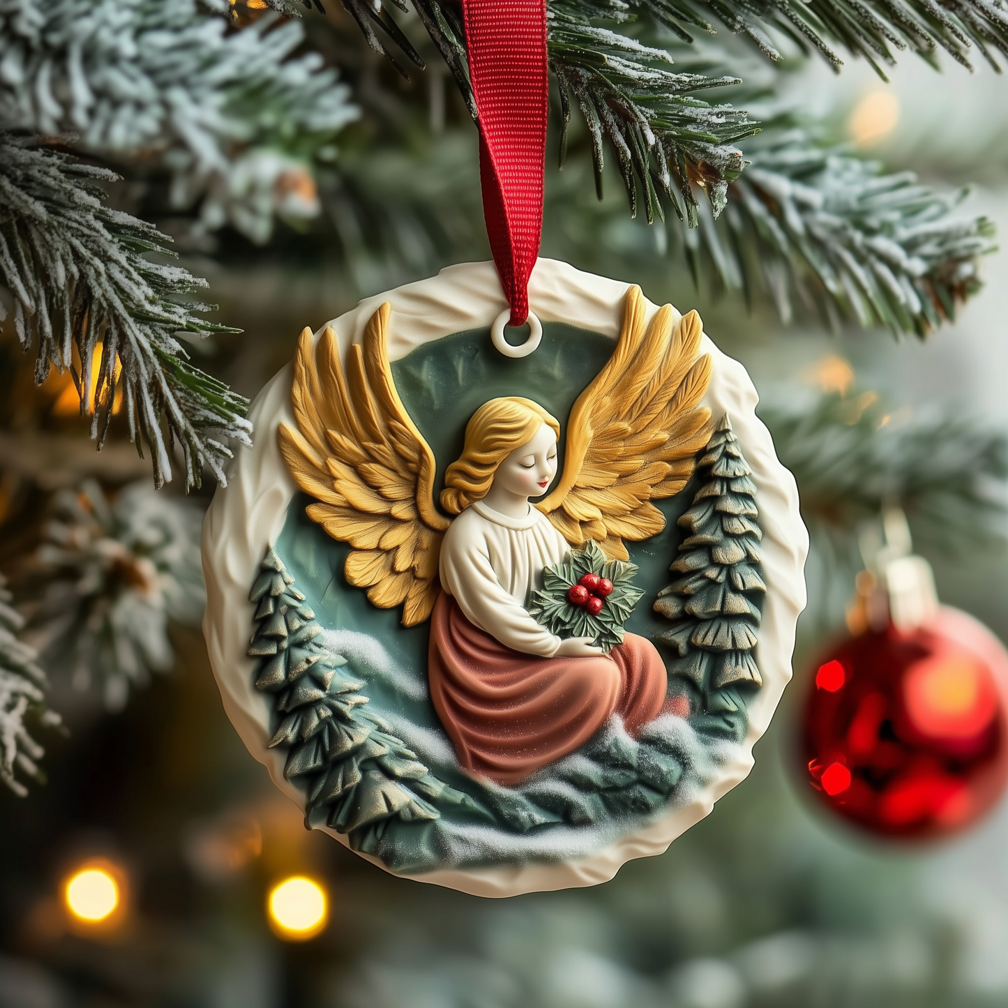 Christmas Angel Mica Ornament GFTOAB1173