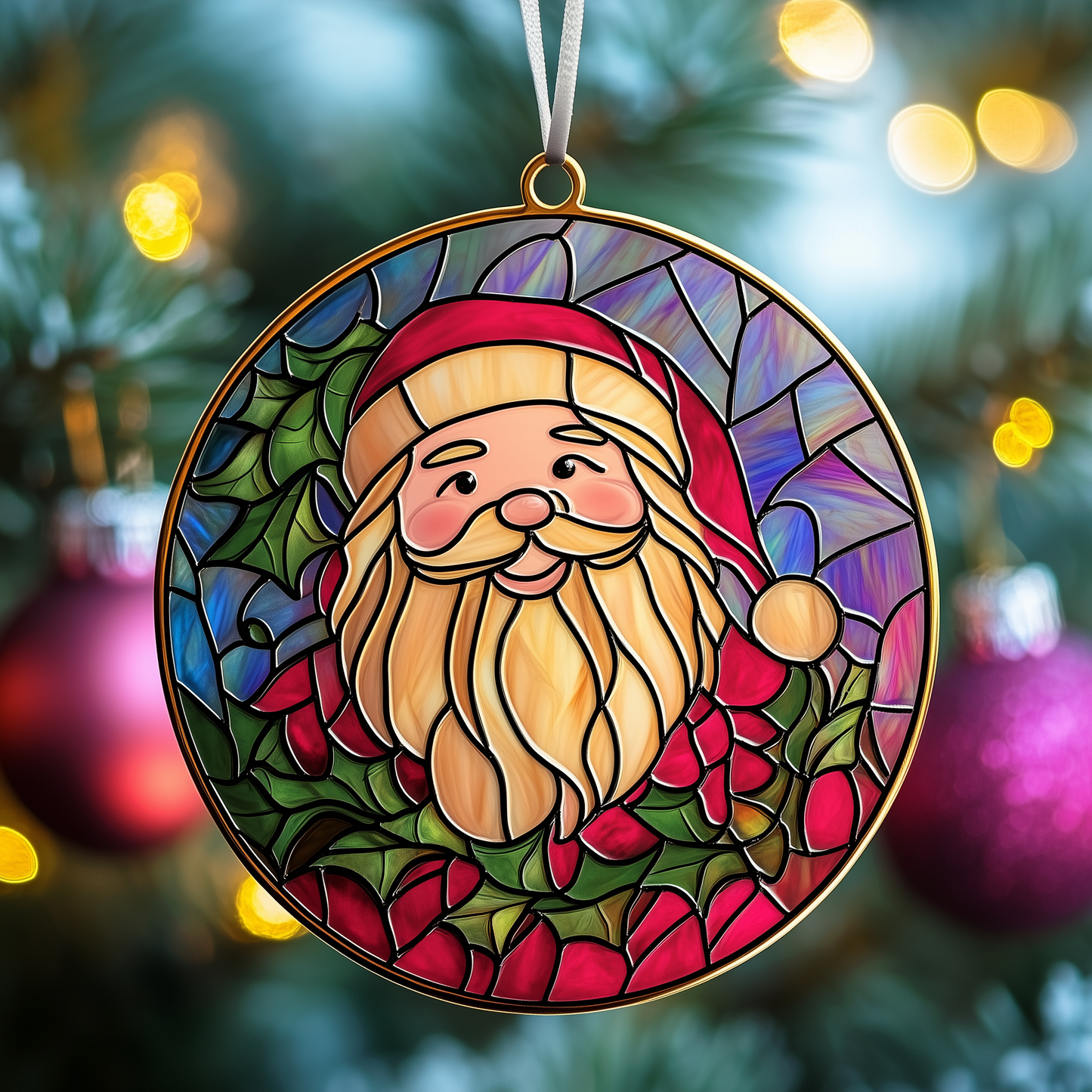 Christmas Santa Mica Ornament GFTOAB1178