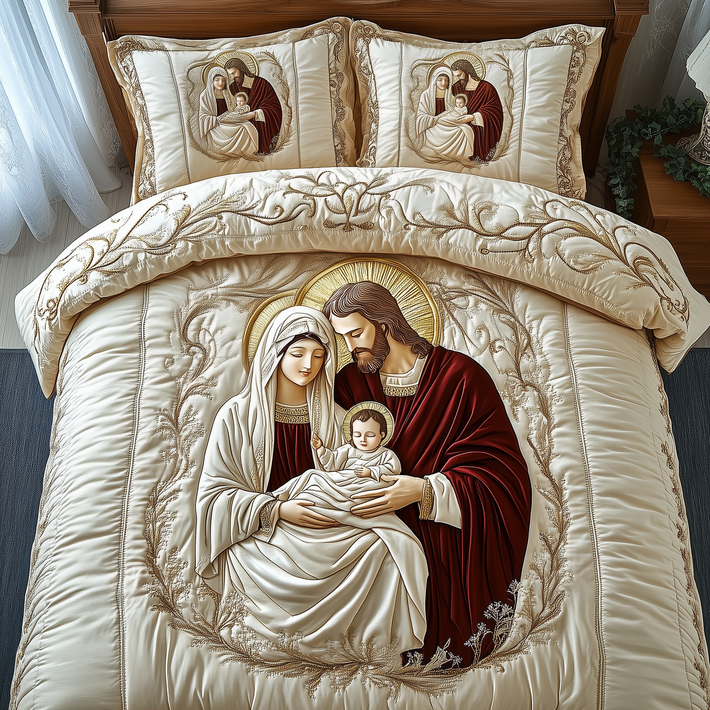 Nativity 3-Piece Quilted Bedding Set GFTOAB1189