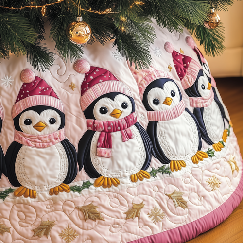 Christmas Penguin Quilted Tree Skirt GFTOAB1266