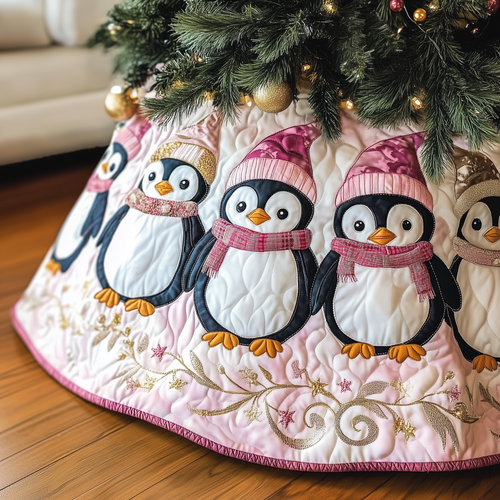 Christmas Penguin Quilted Tree Skirt GFTOAB1267