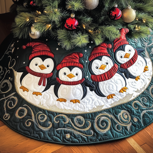 Christmas Penguin Quilted Tree Skirt GFTOAB1275