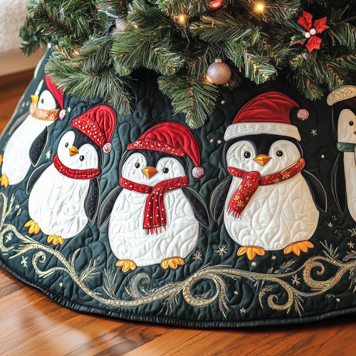 Christmas Penguin Quilted Tree Skirt GFTOAB1276