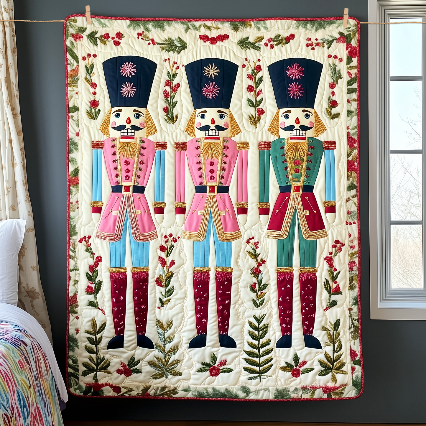 Christmas Nutcracker Quilted Blanket GFTOAB140