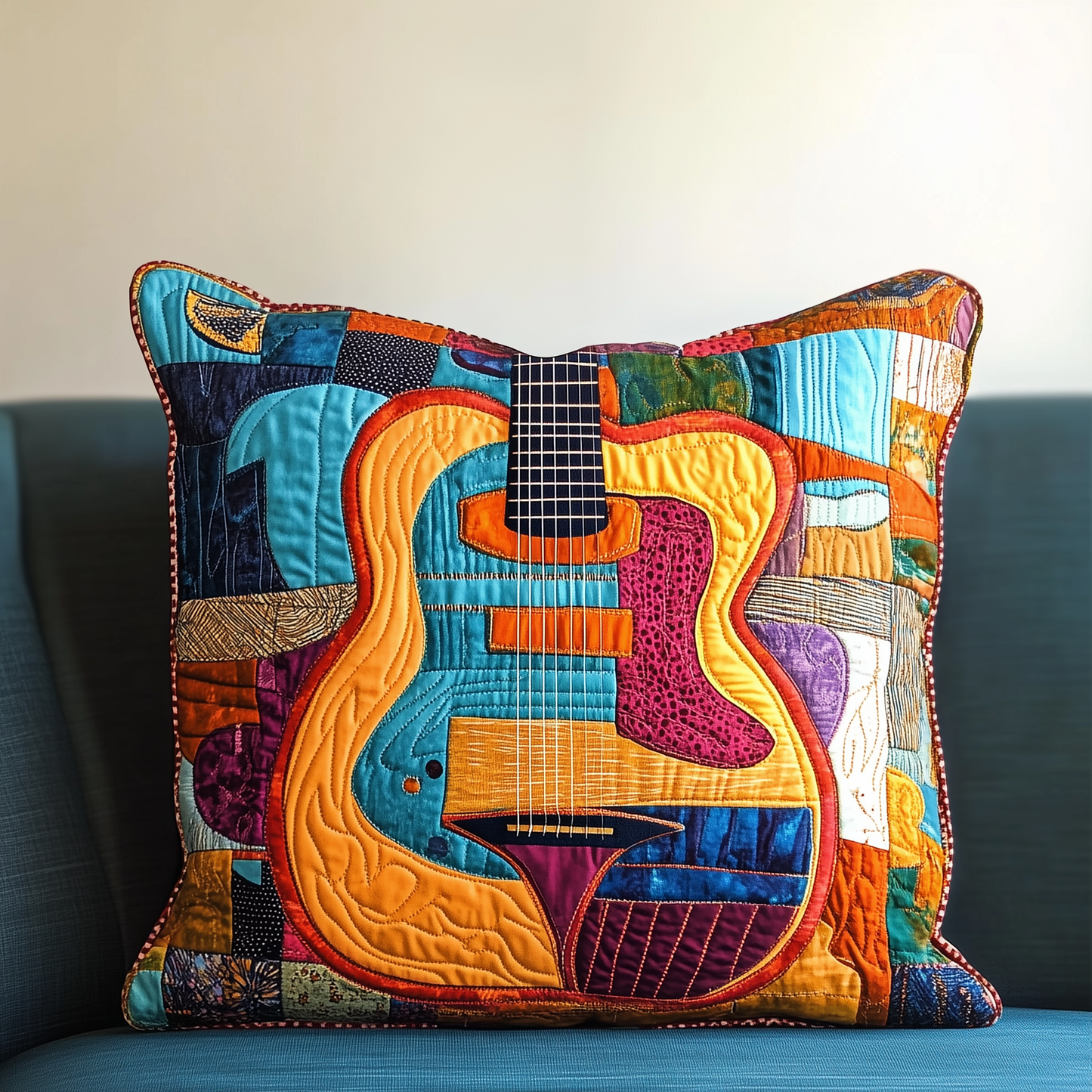 Guitar Quilted Pillow Case GFTOAB168