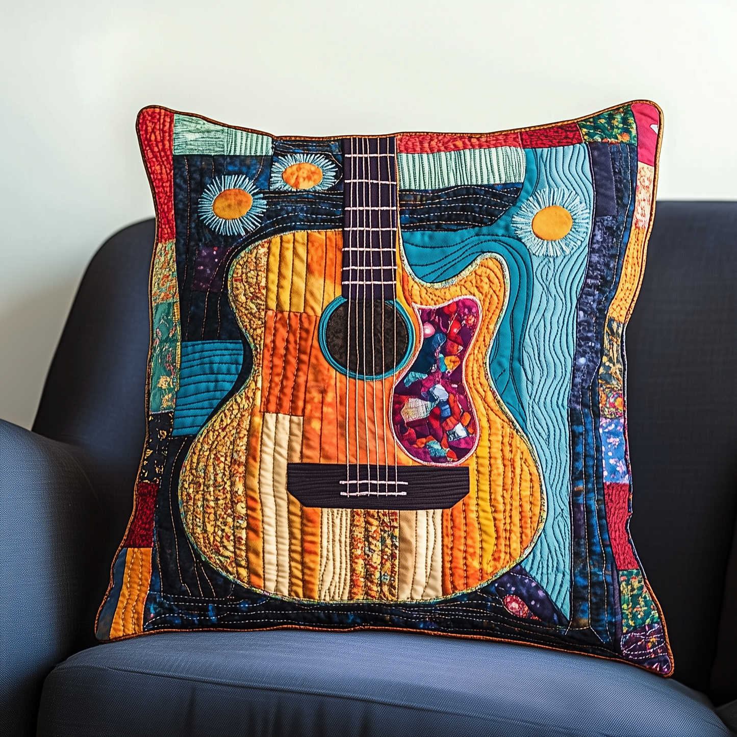 Guitar Quilted Pillow Case GFTOAB170