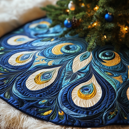 Peacock Quilted Tree Skirt GFTOAB218