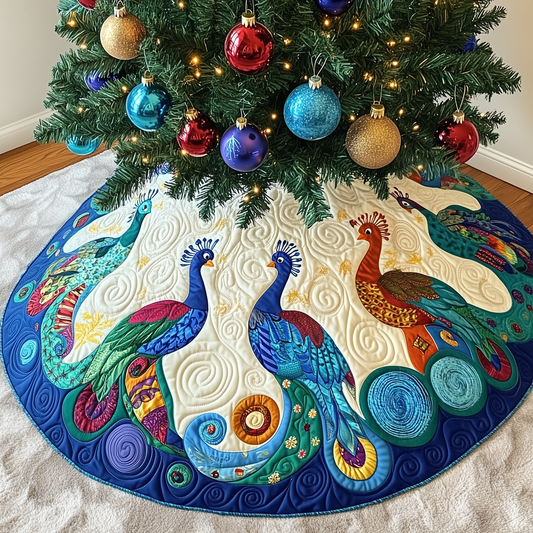 Peacock Quilted Tree Skirt GFTOAB223