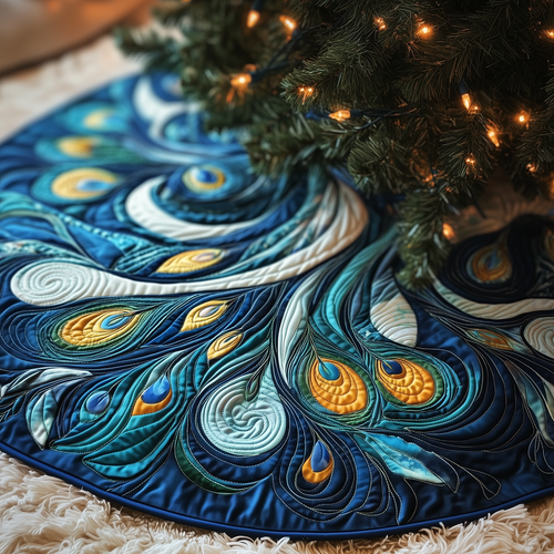 Peacock Quilted Tree Skirt GFTOAB229