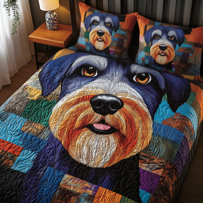 Schnauzer 3-Piece Quilted Bedding Set GFTOAB277