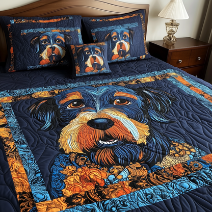 Schnauzer 3-Piece Quilted Bedding Set GFTOAB278