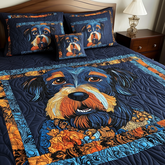 Schnauzer 3-Piece Quilted Bedding Set GFTOAB278